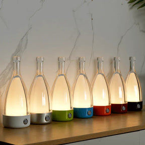 Lampe de Table en Bouteille de Vin - Éclairage Dimmable et Ambiance Chaleureuse