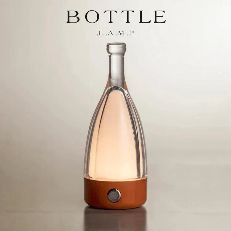 Lampe de Table en Bouteille de Vin - Éclairage Dimmable et Ambiance Chaleureuse