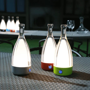 Lampe de Table en Bouteille de Vin - Éclairage Dimmable et Ambiance Chaleureuse