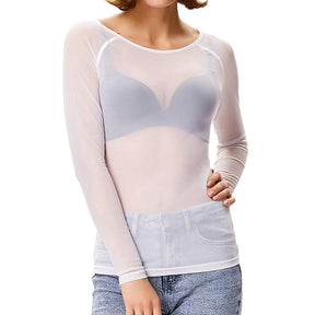 Haut Transparent à Manches Longues - Élégance et Confort pour Toutes Occasions