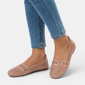 Mocassins sans lacets perforés respirants légers été femme confort