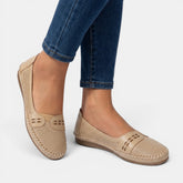 Mocassins sans lacets perforés respirants légers été femme confort