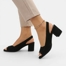 Escarpins bicolores à bride arrière femme design moderne et ajustable élégant