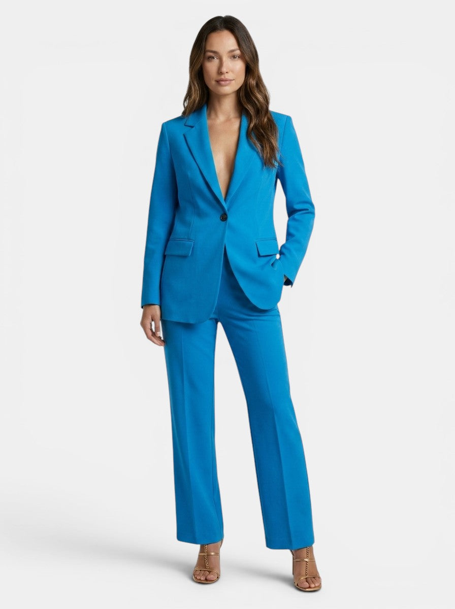 Costume blazer et pantalon large élégant chic pour femme toutes saisons