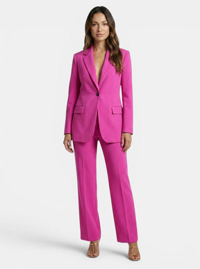 Costume blazer et pantalon large élégant chic pour femme toutes saisons