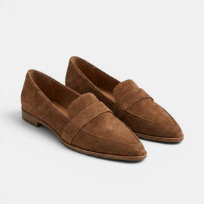 Mocassins cuir bout pointu sans lacets élégants été femme raffinés