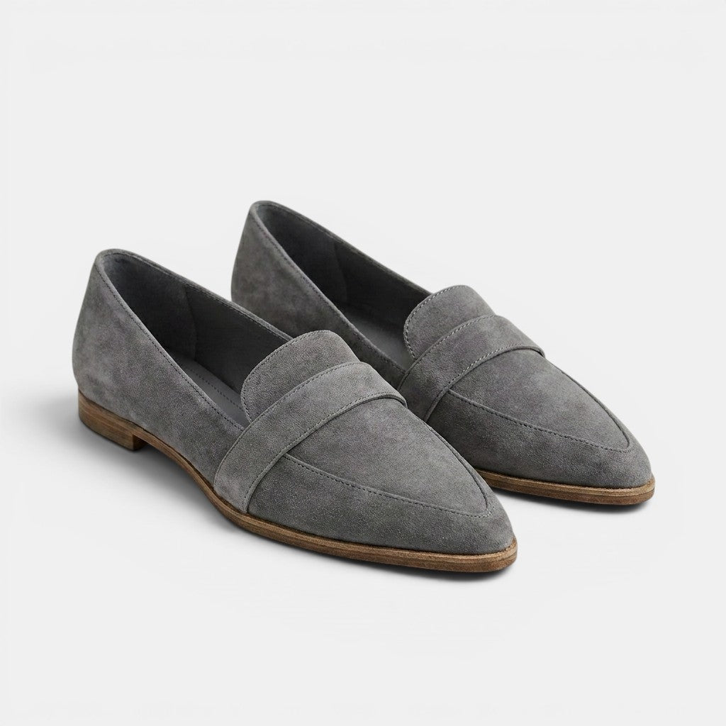 Mocassins cuir bout pointu sans lacets élégants été femme raffinés
