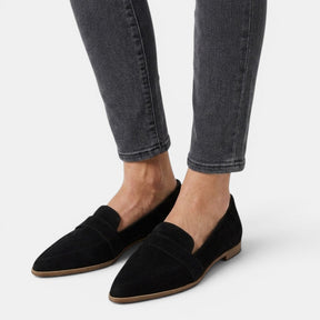 Mocassins cuir bout pointu sans lacets élégants été femme raffinés