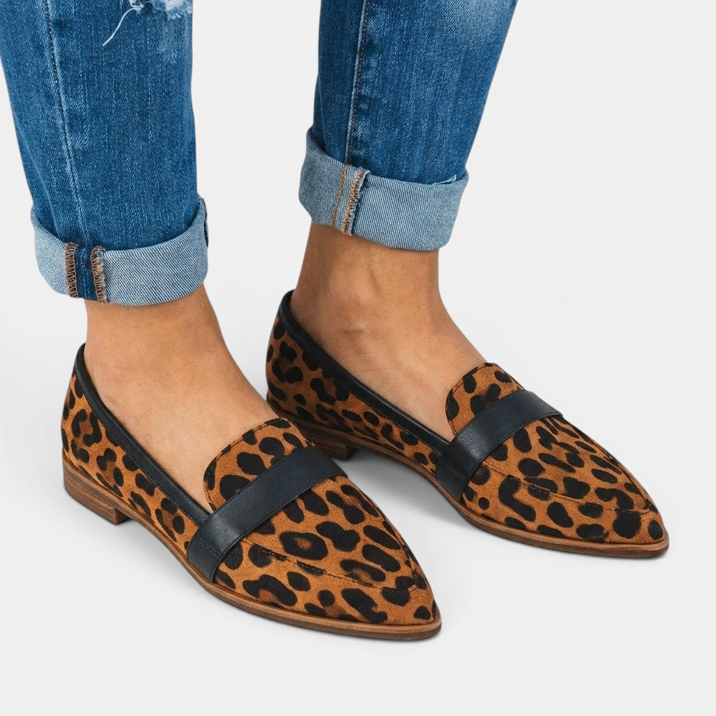 Mocassins cuir bout pointu sans lacets élégants été femme raffinés