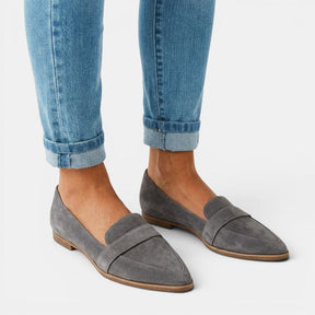 Mocassins cuir bout pointu sans lacets élégants été femme raffinés