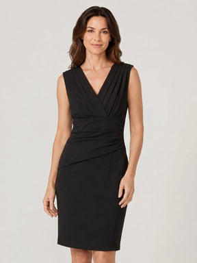 Robe midi plissée élégante drapé fluide pour soirée sophistiquée femme