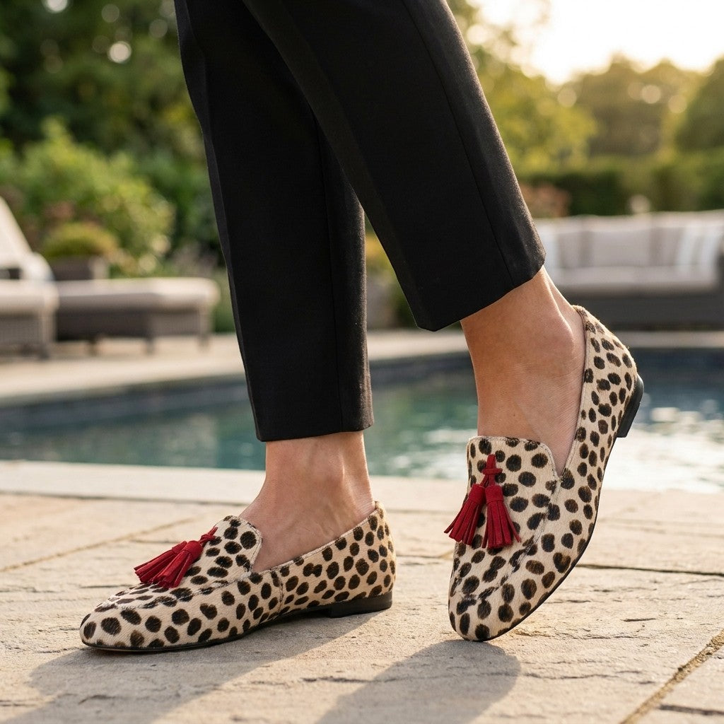 Mocassins en cuir ergonomiques sans lacets avec soutien orthopédique femme