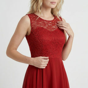 Robe fluide asymétrique sans manches femme élégante soirée longueur midi
