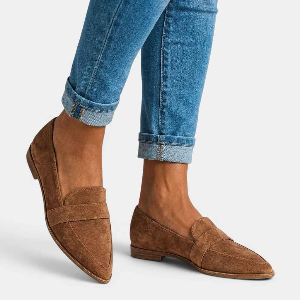 Mocassins cuir épurés semelle rembourrée confort quotidien femme