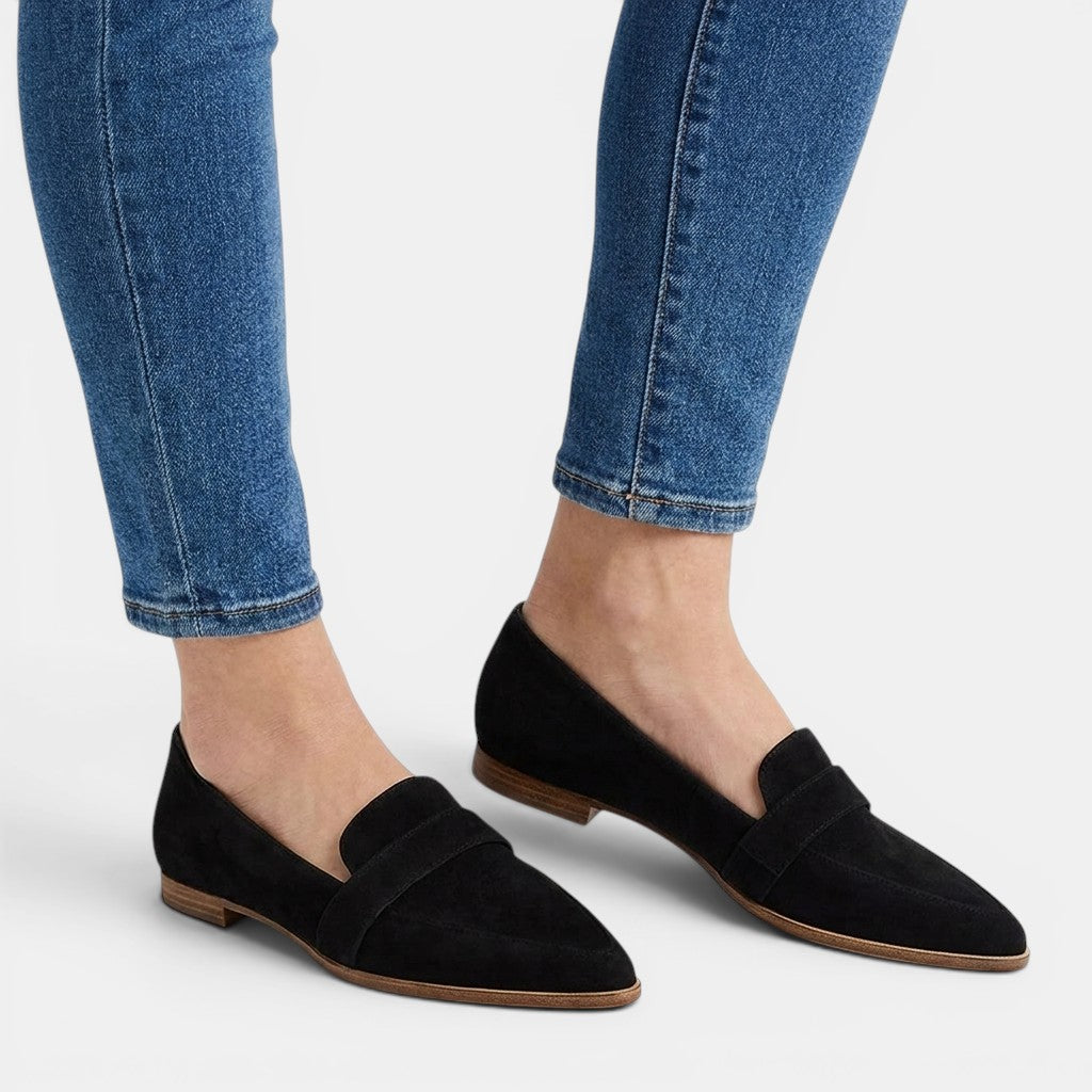 Mocassins cuir épurés semelle rembourrée confort quotidien femme