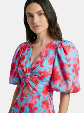 Robe midi moderne femme gainante élégante pour invitée de mariage