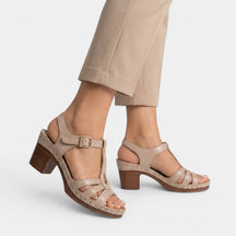 Sandales à talon bloc minimalistes femme semelle rembourrée élégance estivale premium