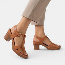 Sandales à talon bloc minimalistes femme semelle rembourrée élégance estivale premium