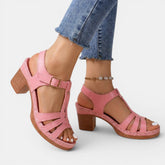 Sandales à talon bloc minimalistes femme semelle rembourrée élégance estivale premium