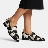 Penny loafers cuir souple sans lacets bout pointu raffinés femme
