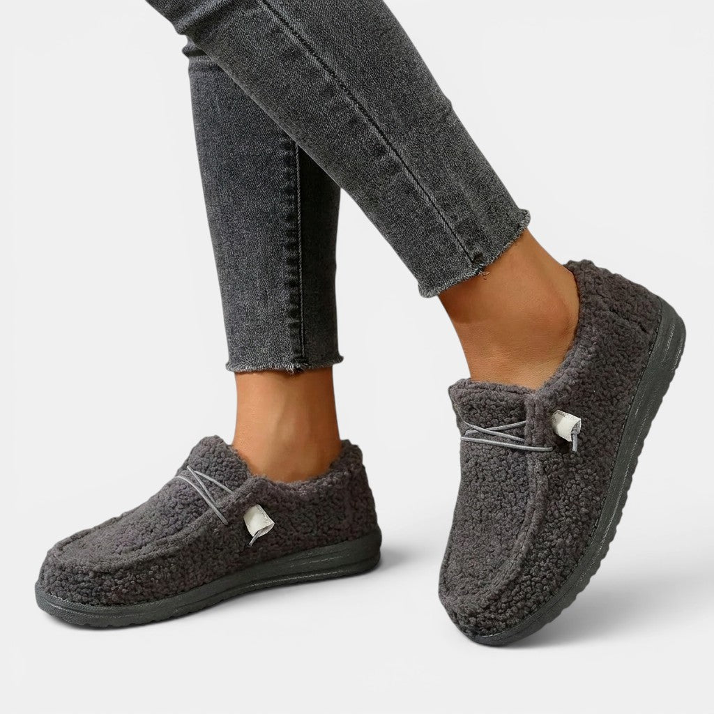 Mocassins cuir confortables sans lacets semelle ergonomique noirs femme