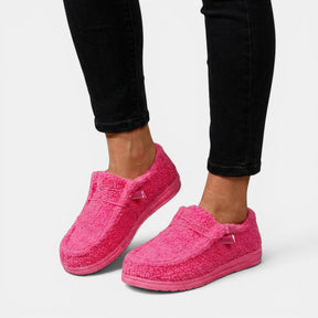 Mocassins cuir confortables sans lacets semelle ergonomique noirs femme