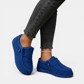 Mocassins cuir confortables sans lacets semelle ergonomique noirs femme