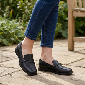 Mocassins synthétiques sans lacets confort orthopédique casual femme