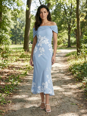 Robe midi à imprimé unique respirante et élégante pour femme