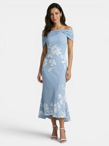 Robe midi à imprimé unique respirante et élégante pour femme