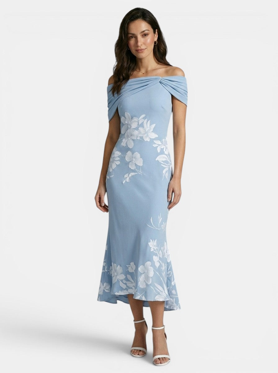 Robe midi à imprimé unique respirante et élégante pour femme