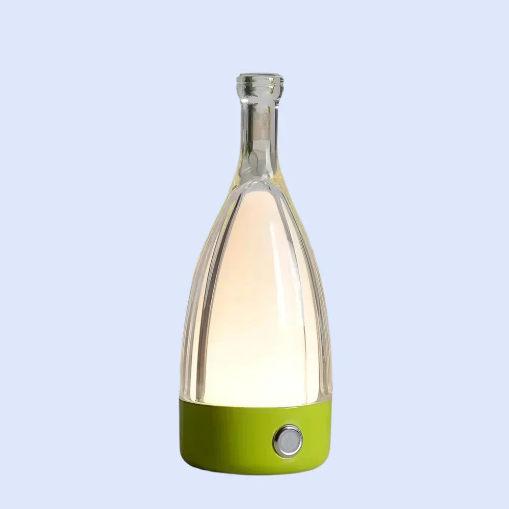 Lampe de Table en Bouteille de Vin - Éclairage Dimmable et Ambiance Chaleureuse